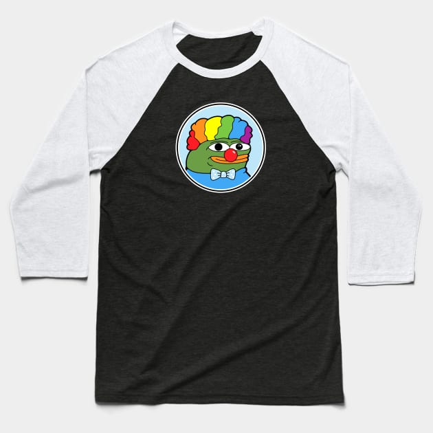 Clown Pepe Meme Shirt Baseball T-Shirt by UnluckyDevil